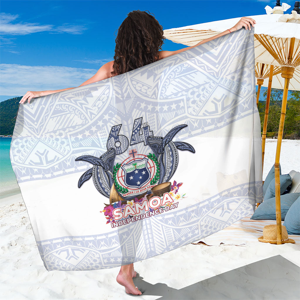 Samoa Independence Day Sarong Samoa United For A New Beginning LT05 One Size 44 x 66 inches White - Polynesian Pride