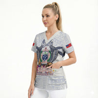 Samoa Independence Day Scrub Top Samoa United For A New Beginning LT05 - Polynesian Pride
