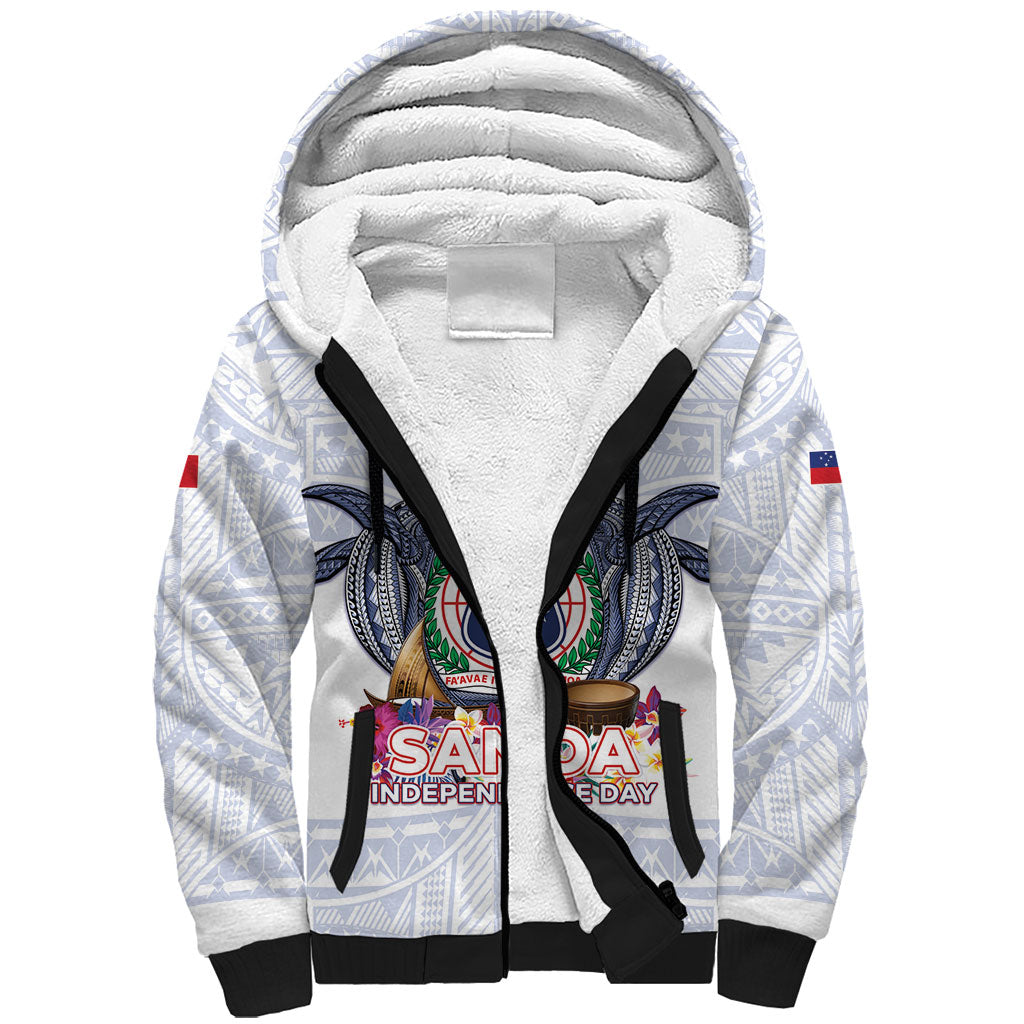Samoa Independence Day Sherpa Hoodie Samoa United For A New Beginning LT05 Unisex White - Polynesian Pride