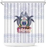 Samoa Independence Day Shower Curtain Samoa United For A New Beginning LT05 White - Polynesian Pride