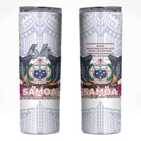 Samoa Independence Day Skinny Tumbler Samoa United For A New Beginning LT05 White - Polynesian Pride