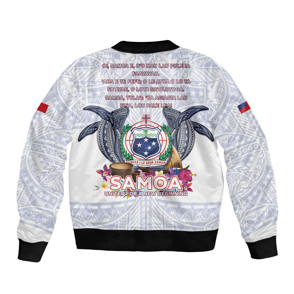 Samoa Independence Day Sleeve Zip Bomber Jacket Samoa United For A New Beginning LT05 - Polynesian Pride
