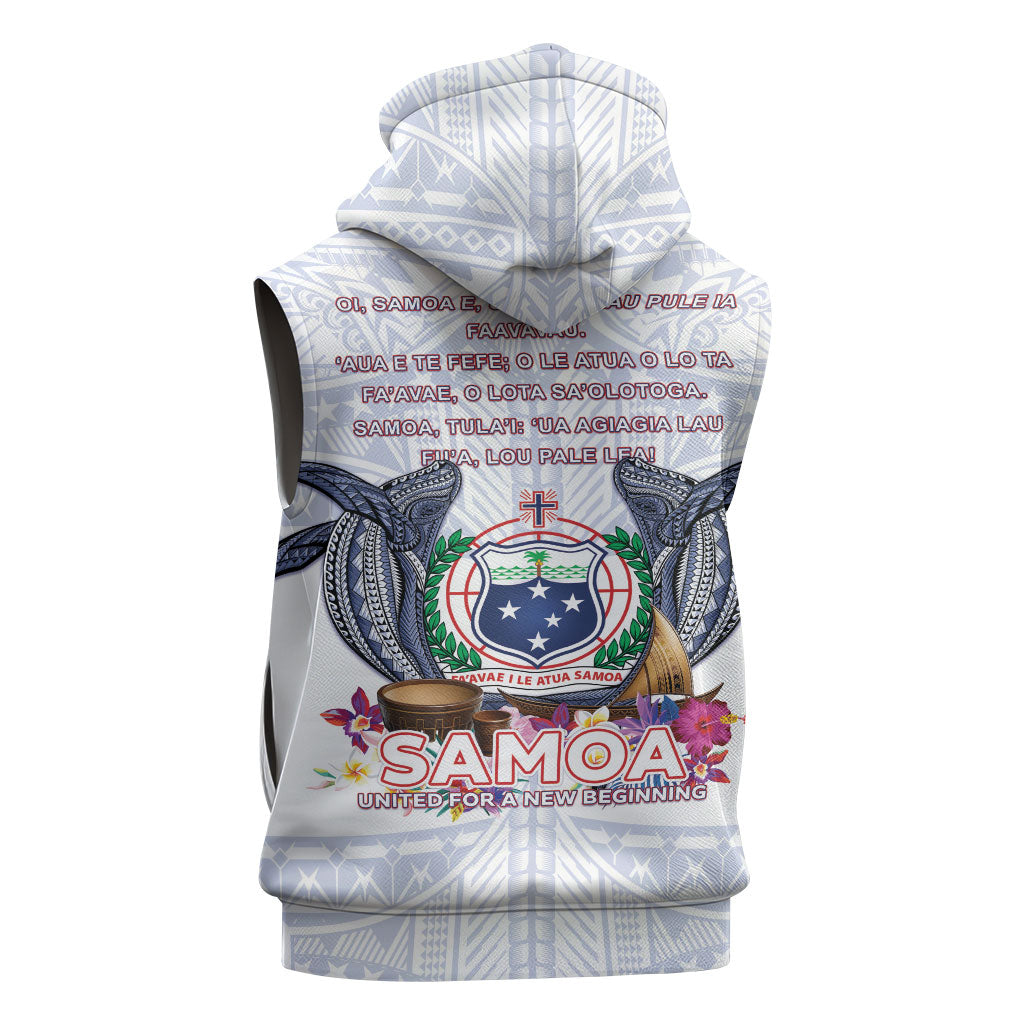 Samoa Independence Day Sleeveless Hoodie Samoa United For A New Beginning LT05 - Polynesian Pride
