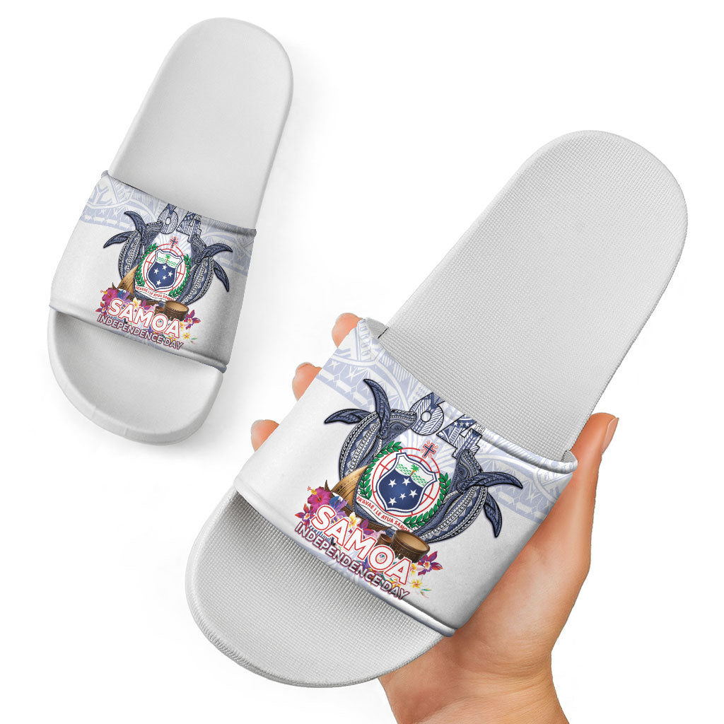 Samoa Independence Day Slide Sandals Samoa United For A New Beginning LT05 - Polynesian Pride