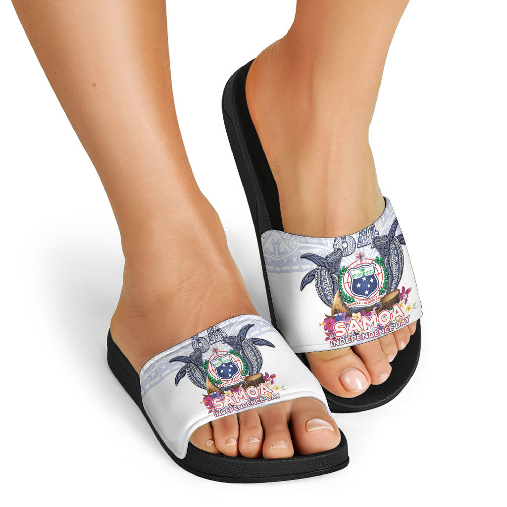 Samoa Independence Day Slide Sandals Samoa United For A New Beginning LT05 - Polynesian Pride