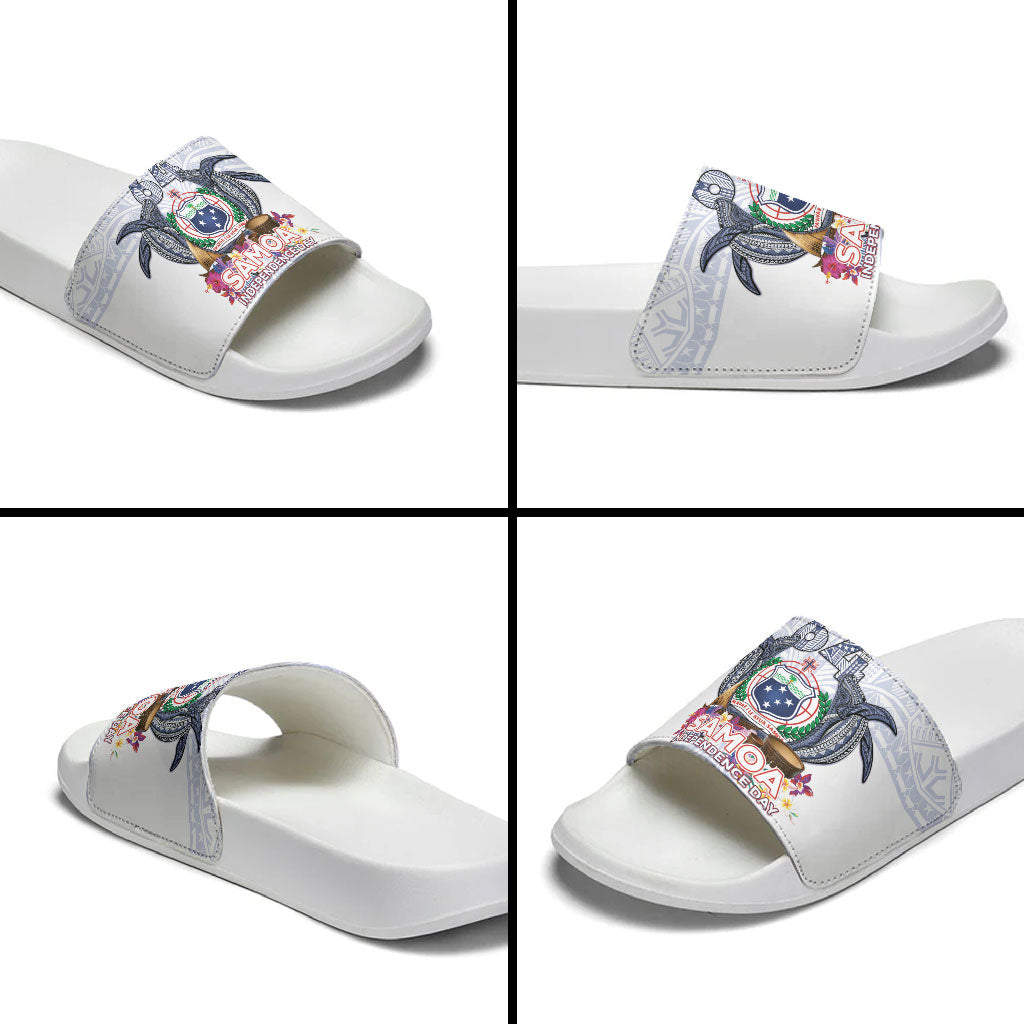 Samoa Independence Day Slide Sandals Samoa United For A New Beginning LT05 - Polynesian Pride