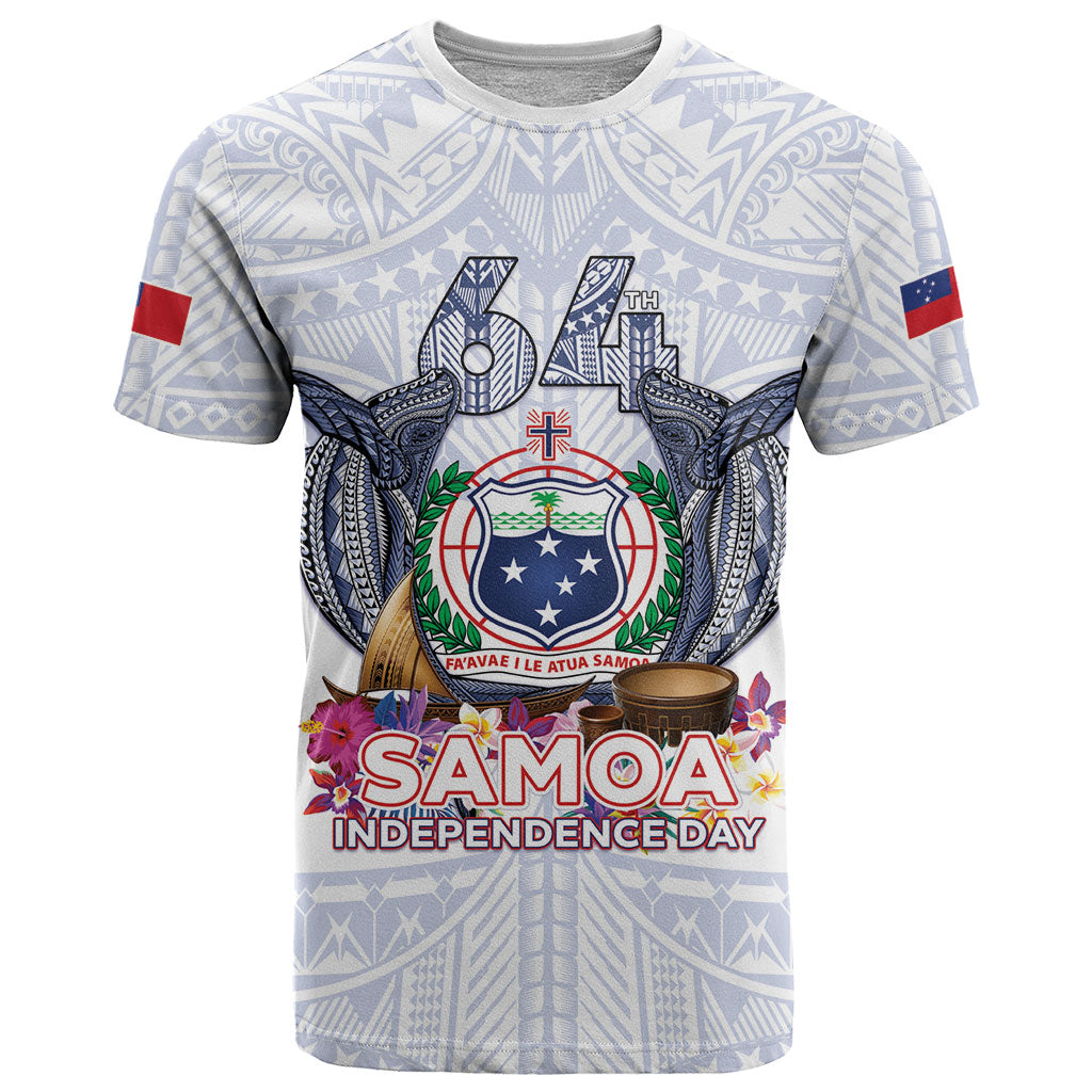 Samoa Independence Day T Shirt Samoa United For A New Beginning LT05 White - Polynesian Pride