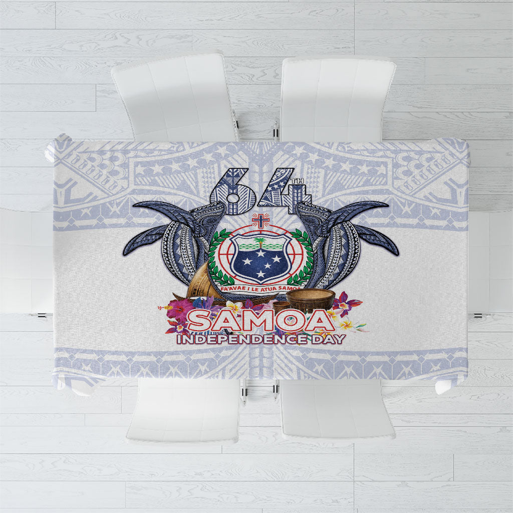 Samoa Independence Day Tablecloth Samoa United For A New Beginning LT05 White - Polynesian Pride