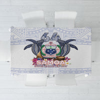 Samoa Independence Day Tablecloth Samoa United For A New Beginning LT05 White - Polynesian Pride
