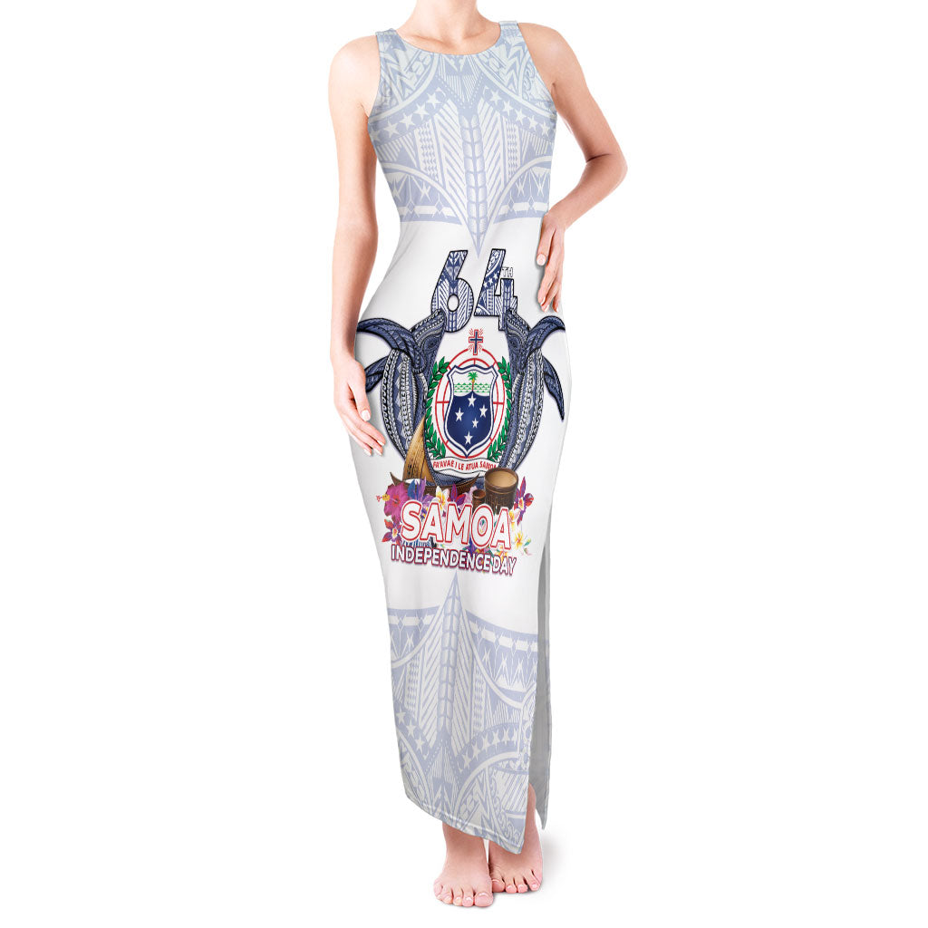 Samoa Independence Day Tank Maxi Dress Samoa United For A New Beginning LT05 Women White - Polynesian Pride