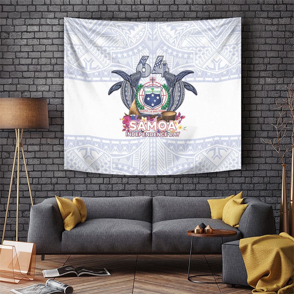 Samoa Independence Day Tapestry Samoa United For A New Beginning LT05 White - Polynesian Pride