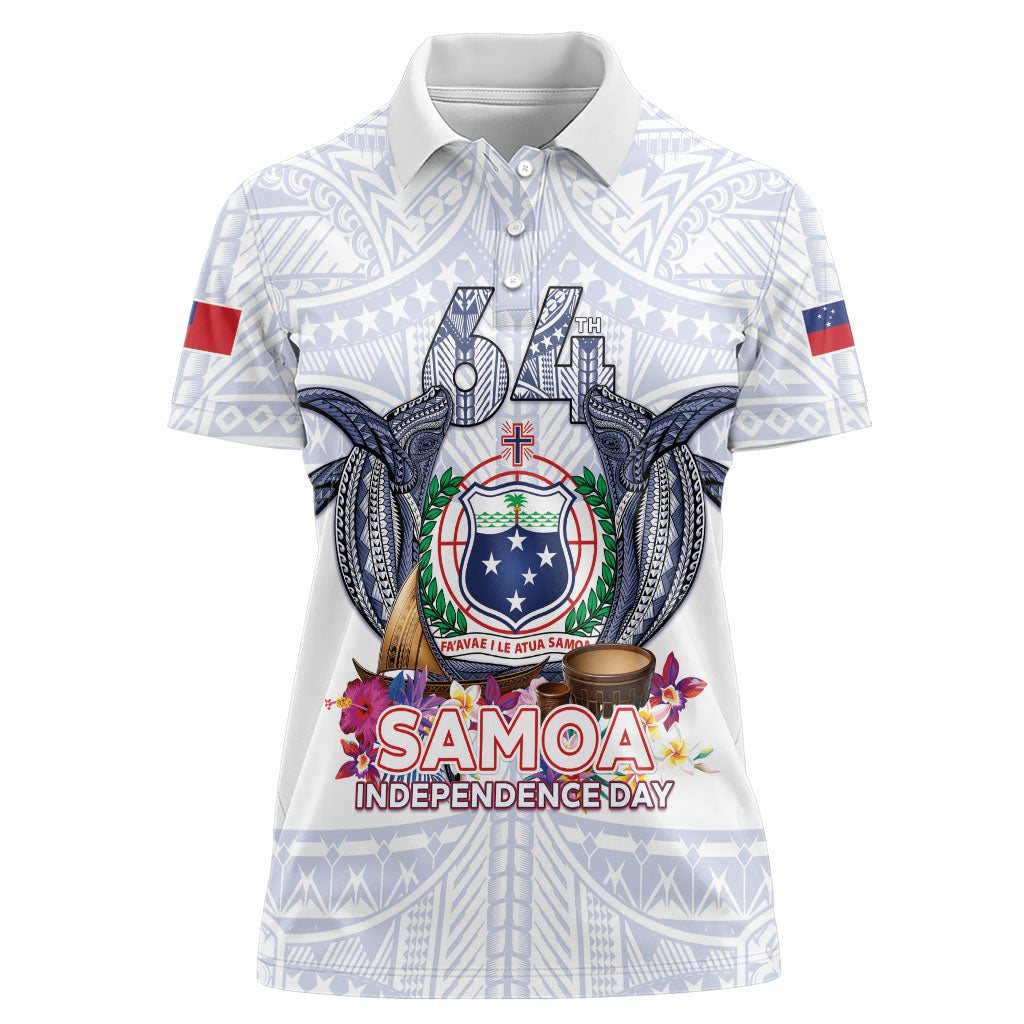 Samoa Independence Day Women Polo Shirt Samoa United For A New Beginning LT05 Female White - Polynesian Pride