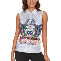 Samoa Independence Day Women Sleeveless Polo Shirt Samoa United For A New Beginning