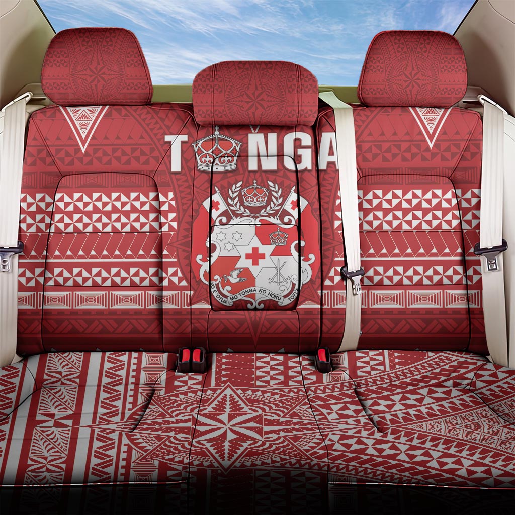 Tonga King Tupou VI Day Back Car Seat Cover Traditional Tongan Kupesi Pattern