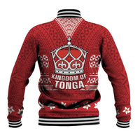 Tonga King Tupou VI Day Baseball Jacket Traditional Tongan Kupesi Pattern LT05 - Polynesian Pride