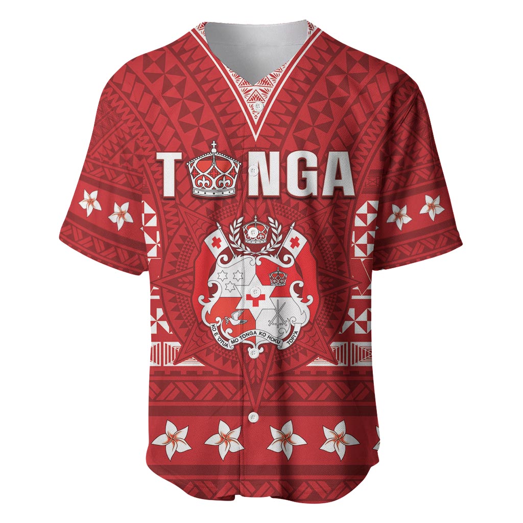 Tonga King Tupou VI Day Baseball Jersey Traditional Tongan Kupesi Pattern