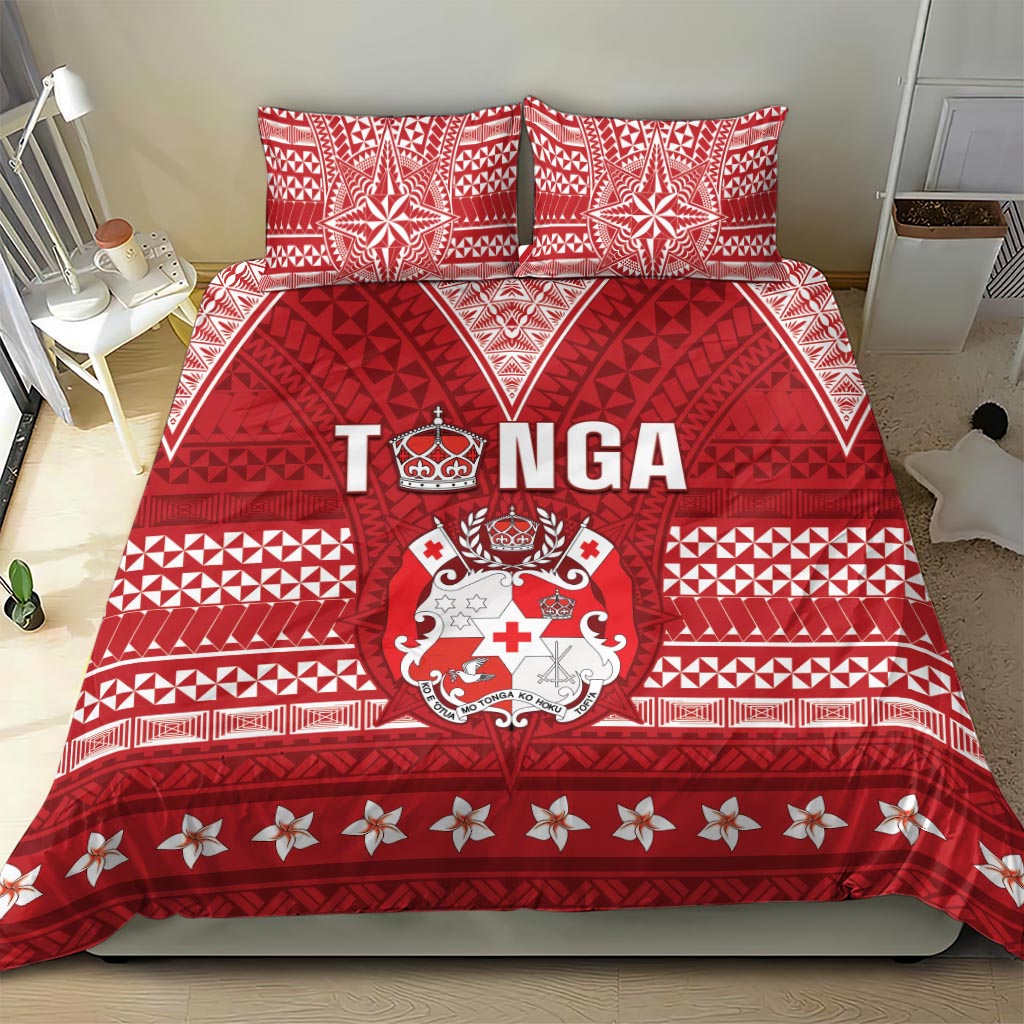 Tonga King Tupou VI Day Bedding Set Traditional Tongan Kupesi Pattern LT05 - Polynesian Pride