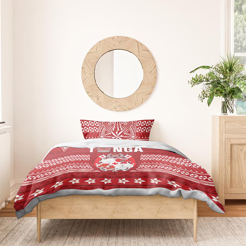 Tonga King Tupou VI Day Bedding Set Traditional Tongan Kupesi Pattern LT05 - Polynesian Pride