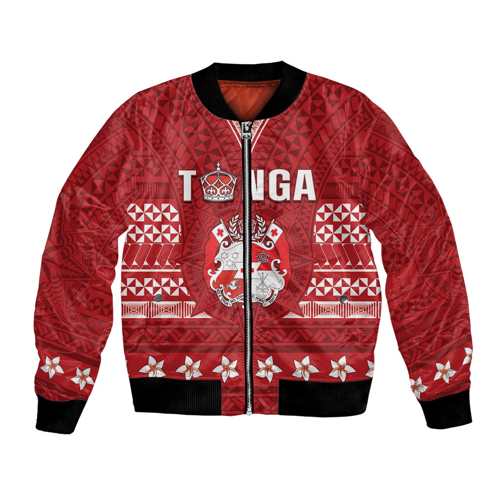 Tonga King Tupou VI Day Bomber Jacket Traditional Tongan Kupesi Pattern