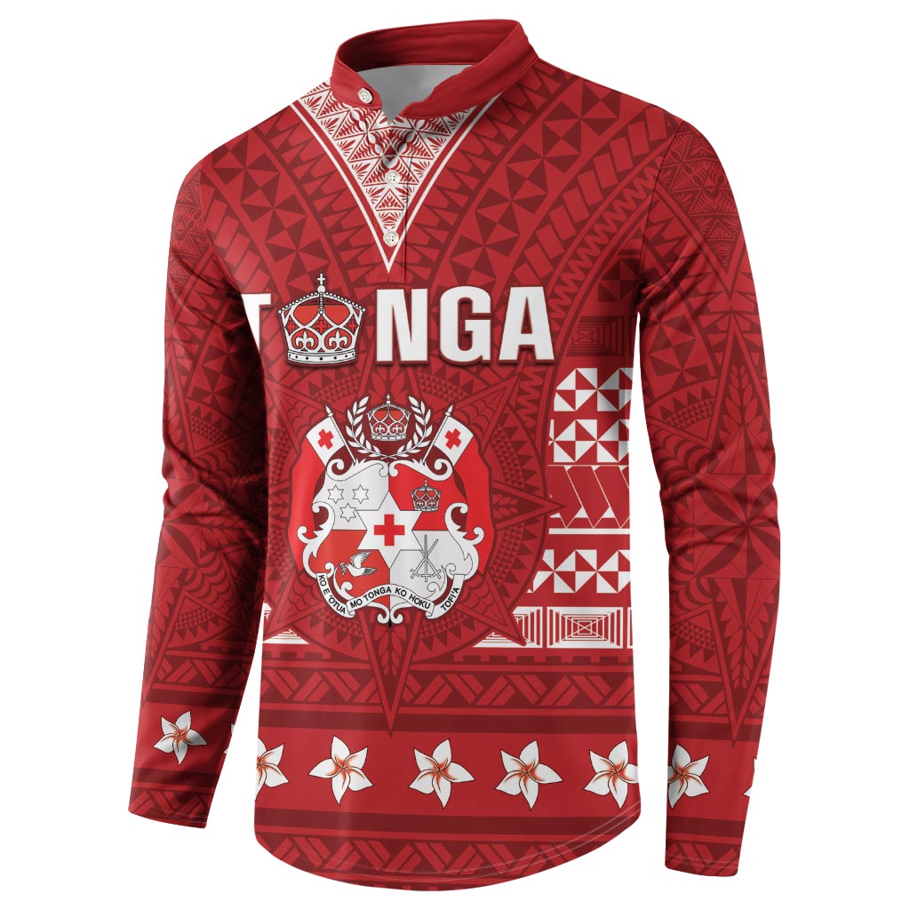 Tonga King Tupou VI Day Button Sweatshirt Traditional Tongan Kupesi Pattern LT05 - Polynesian Pride