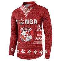 Tonga King Tupou VI Day Button Sweatshirt Traditional Tongan Kupesi Pattern LT05 - Polynesian Pride