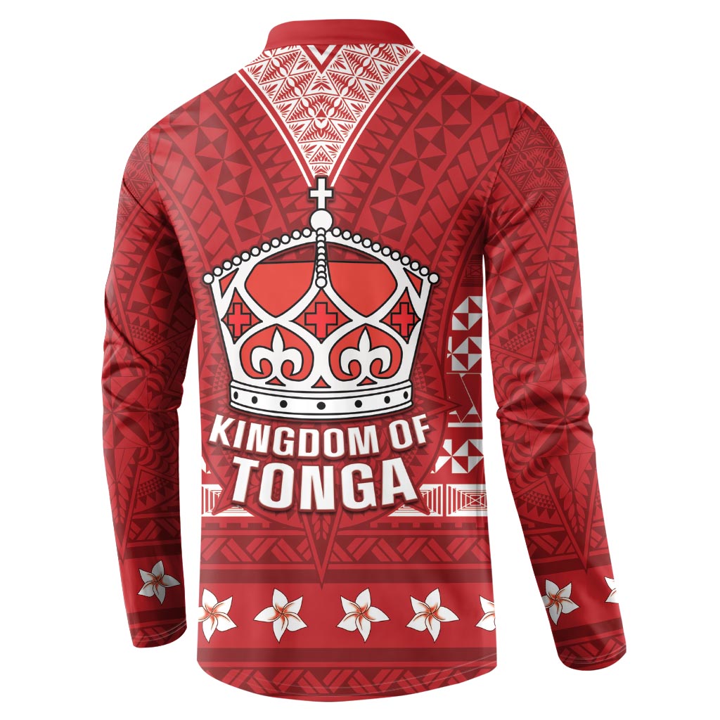 Tonga King Tupou VI Day Button Sweatshirt Traditional Tongan Kupesi Pattern LT05 - Polynesian Pride