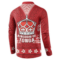 Tonga King Tupou VI Day Button Sweatshirt Traditional Tongan Kupesi Pattern LT05 - Polynesian Pride