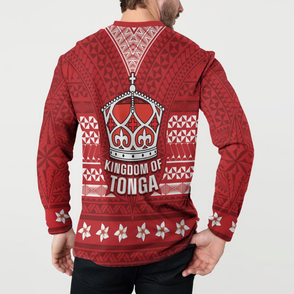 Tonga King Tupou VI Day Button Sweatshirt Traditional Tongan Kupesi Pattern LT05 - Polynesian Pride