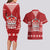 Tonga King Tupou VI Day Couples Matching Long Sleeve Bodycon Dress and Hawaiian Shirt Traditional Tongan Kupesi Pattern