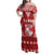 Tonga King Tupou VI Day Family Matching Off Shoulder Maxi Dress and Hawaiian Shirt Traditional Tongan Kupesi Pattern