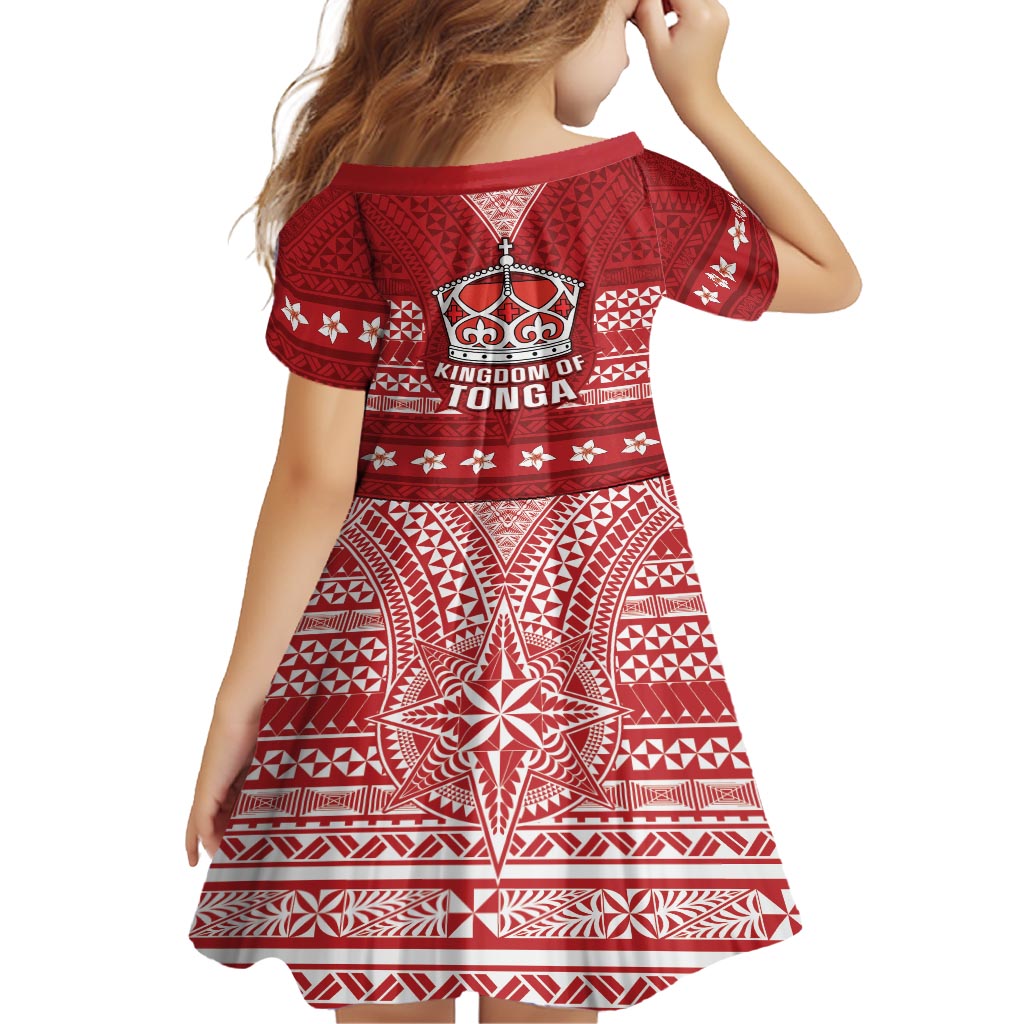 Tonga King Tupou VI Day Family Matching Off Shoulder Short Dress and Hawaiian Shirt Traditional Tongan Kupesi Pattern