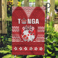 Tonga King Tupou VI Day Garden Flag Traditional Tongan Kupesi Pattern LT05 Garden Flag Red - Polynesian Pride