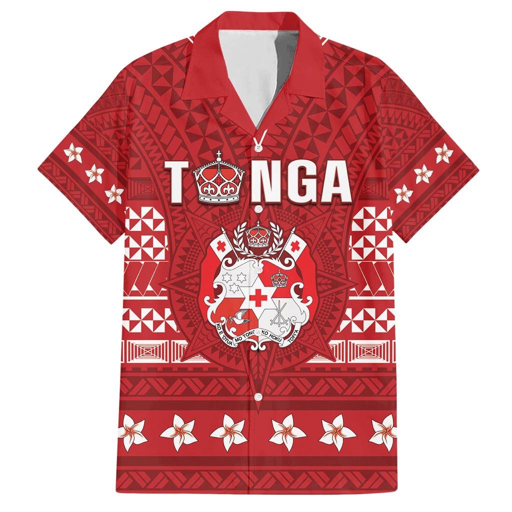 Tonga King Tupou VI Day Hawaiian Shirt Traditional Tongan Kupesi Pattern LT05 Red - Polynesian Pride