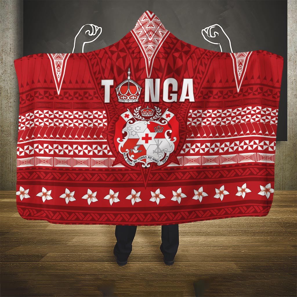 Tonga King Tupou VI Day Hooded Blanket Traditional Tongan Kupesi Pattern LT05 - Polynesian Pride
