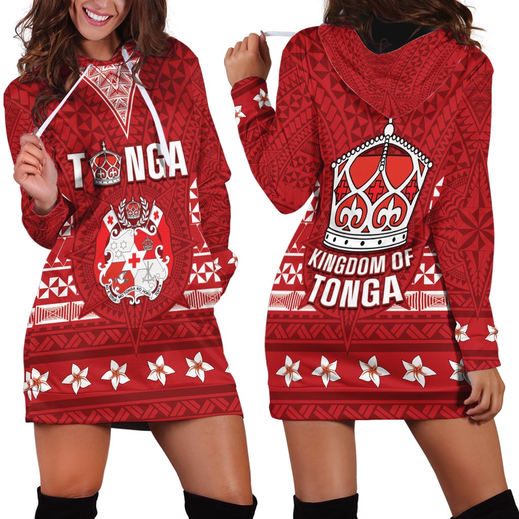 Tonga King Tupou VI Day Hoodie Dress Traditional Tongan Kupesi Pattern LT05 - Polynesian Pride