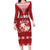 Tonga King Tupou VI Day Long Sleeve Bodycon Dress Traditional Tongan Kupesi Pattern