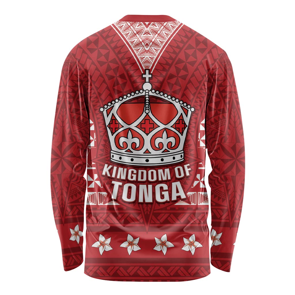Tonga King Tupou VI Day Long Sleeve Shirt Traditional Tongan Kupesi Pattern