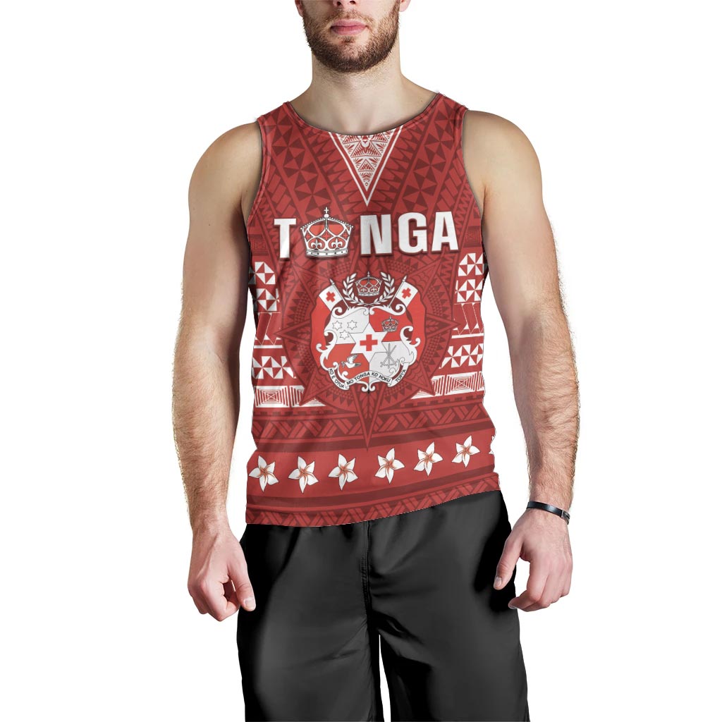 Tonga King Tupou VI Day Men Tank Top Traditional Tongan Kupesi Pattern LT05 - Polynesian Pride