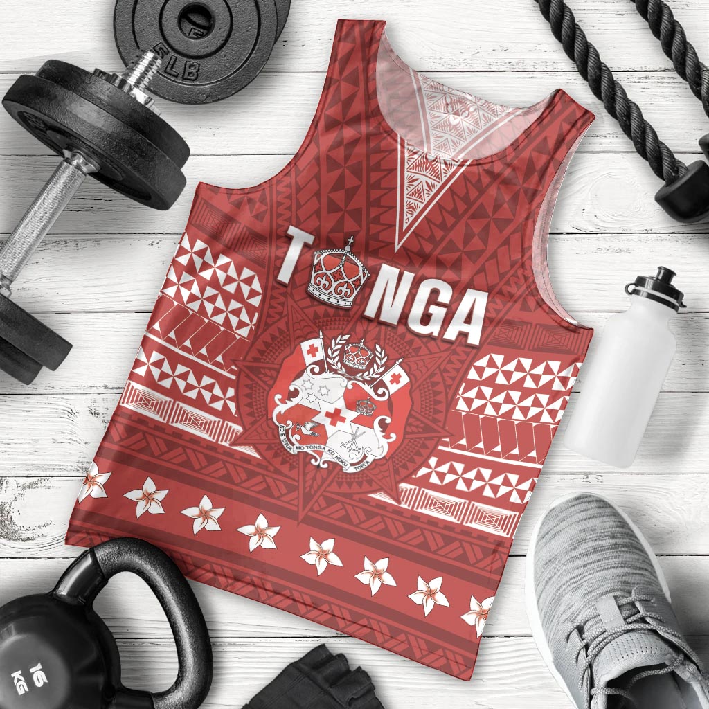 Tonga King Tupou VI Day Men Tank Top Traditional Tongan Kupesi Pattern LT05 - Polynesian Pride