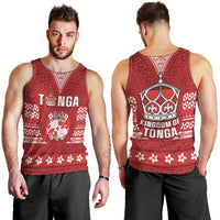 Tonga King Tupou VI Day Men Tank Top Traditional Tongan Kupesi Pattern LT05 - Polynesian Pride