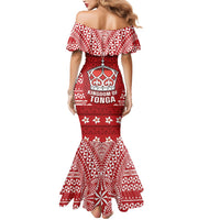 Tonga King Tupou VI Day Mermaid Dress Traditional Tongan Kupesi Pattern