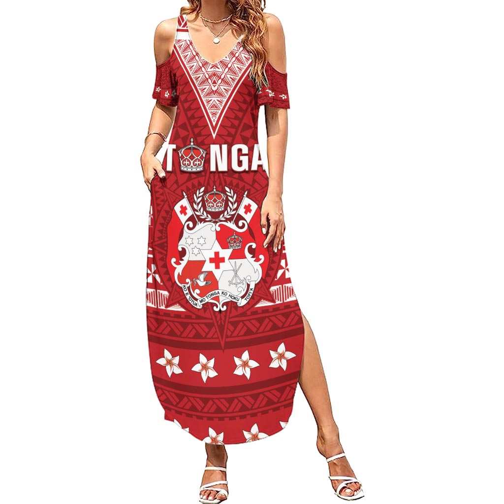 Tonga King Tupou VI Day Summer Maxi Dress Traditional Tongan Kupesi Pattern