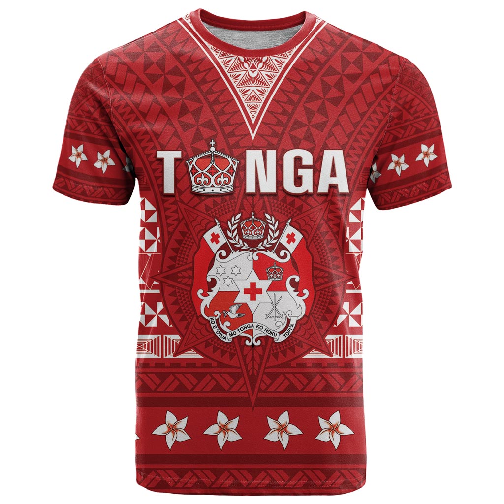 Tonga King Tupou VI Day T Shirt Traditional Tongan Kupesi Pattern LT05 Red - Polynesian Pride