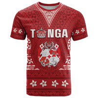 Tonga King Tupou VI Day T Shirt Traditional Tongan Kupesi Pattern LT05 Red - Polynesian Pride