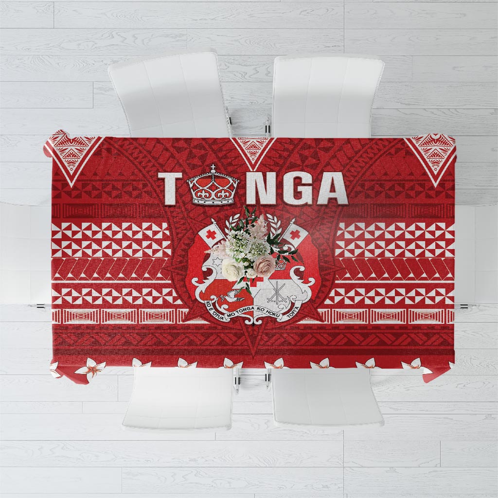 Tonga King Tupou VI Day Tablecloth Traditional Tongan Kupesi Pattern