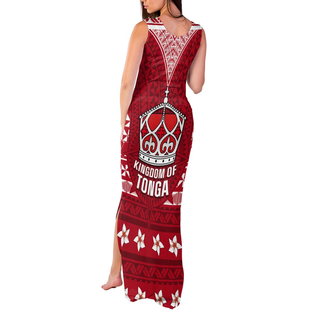 Tonga King Tupou VI Day Tank Maxi Dress Traditional Tongan Kupesi Pattern LT05 - Polynesian Pride