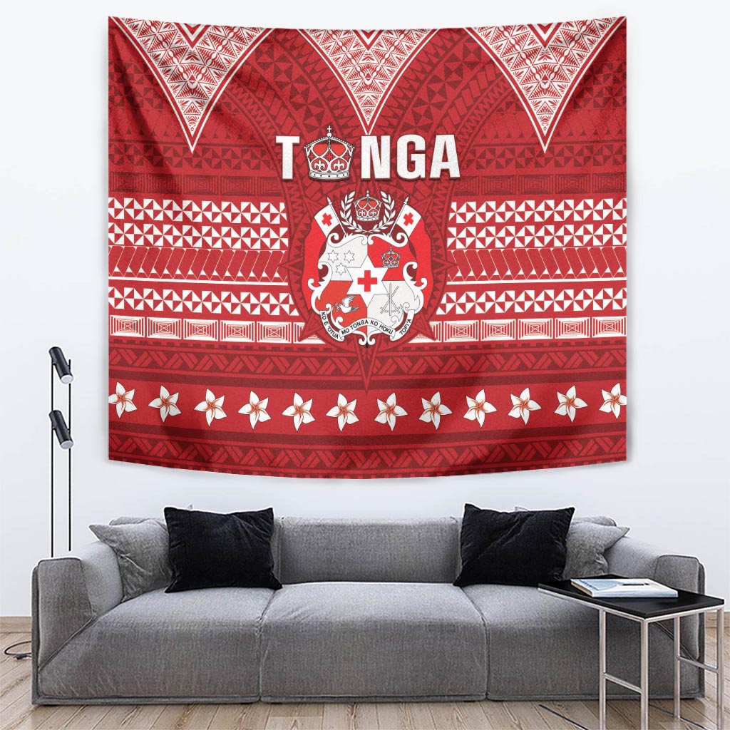 Tonga King Tupou VI Day Tapestry Traditional Tongan Kupesi Pattern