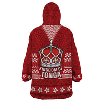 Tonga King Tupou VI Day Wearable Blanket Hoodie Traditional Tongan Kupesi Pattern