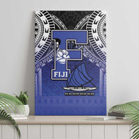Fiji Drua Canvas Wall Art Fijian Tapa Pattern