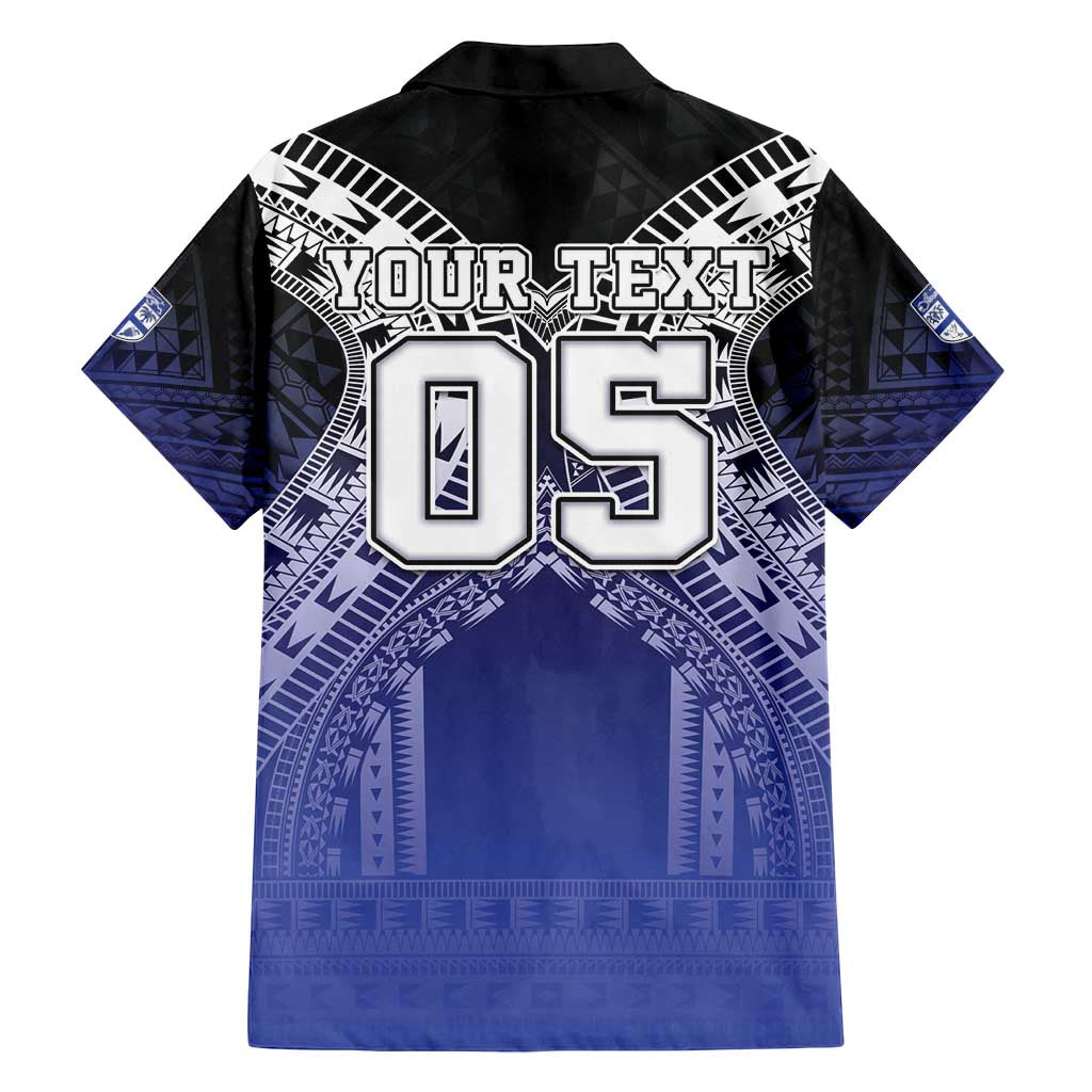 Custom Fiji Drua Family Matching Off Shoulder Short Dress and Hawaiian Shirt Fijian Tapa Pattern